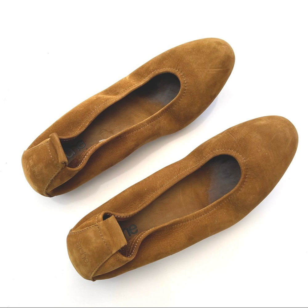 Arche Laius Ballerinas Camel Nubuck Leather Ballet Flat Size 38